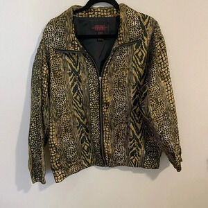 Vintage animal jacket with 100% silk outer shell
